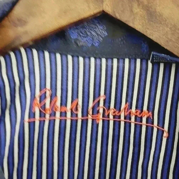 Robert Graham Paisley Button Down Men's Dress Shirt M - Picture 6 of 10